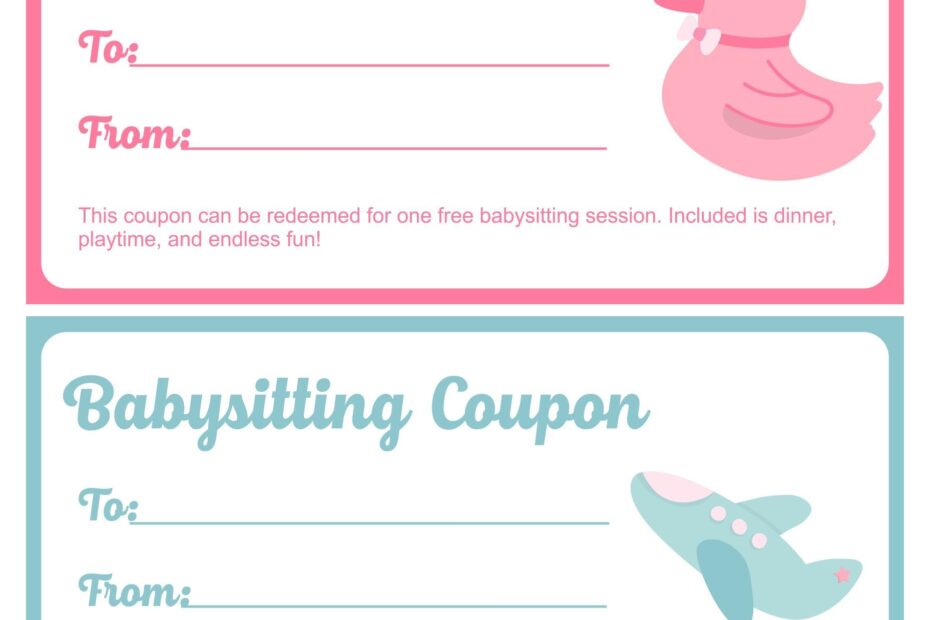 10 Best Printable Babysitting Voucher Template PDF For Free At