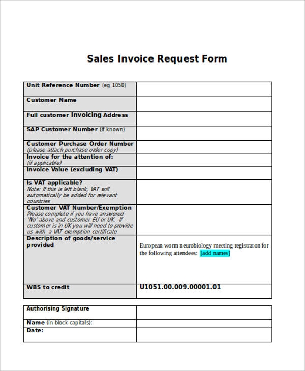 10 PDF INVOICE REQUEST FORM FREE PRINTABLE DOWNLOAD DOCX ZIP 