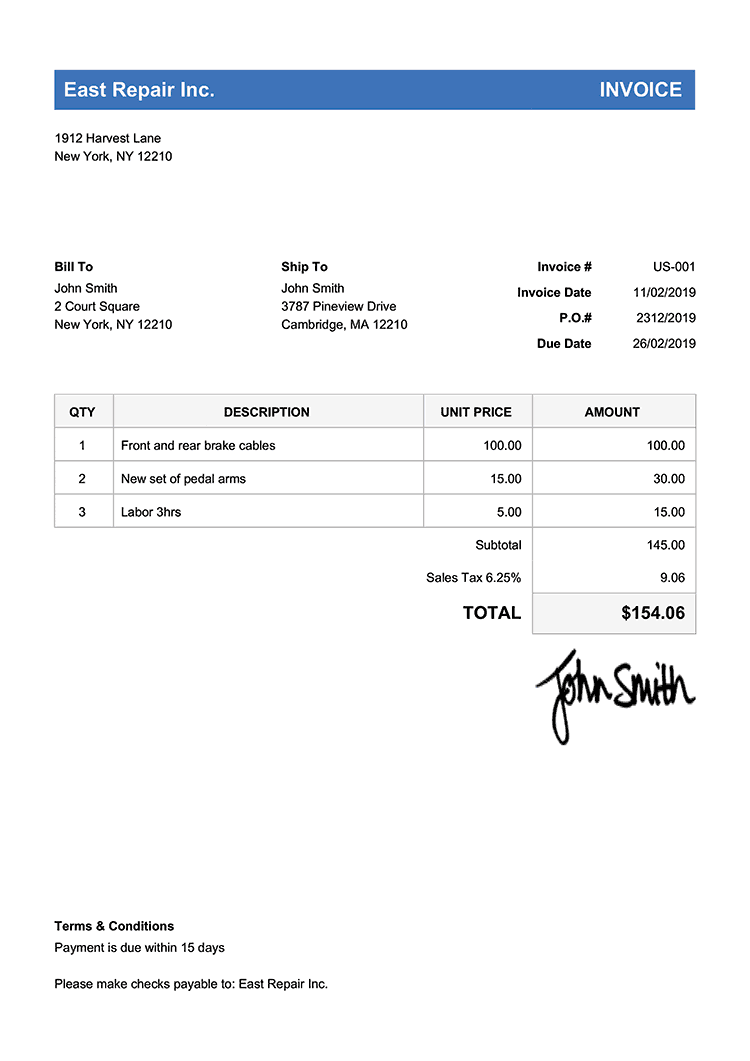 100 Printable Invoice Templates Free PDF Download