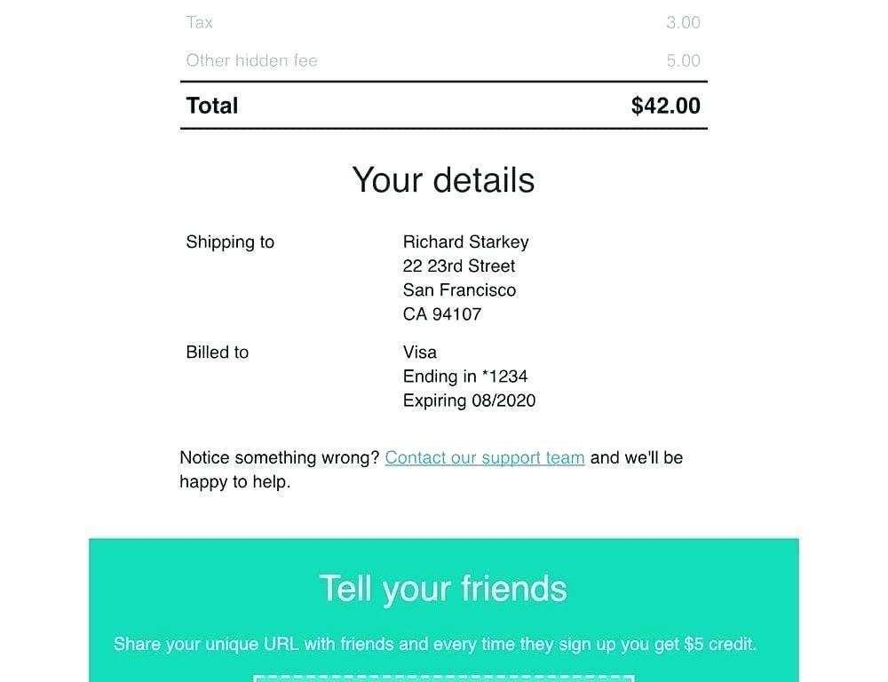 11 Printable Responsive Html Email Template Invoice Templates For 