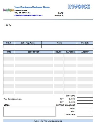 13 Free Printable Invoice Template Nz Pics Invoice Template Ideas