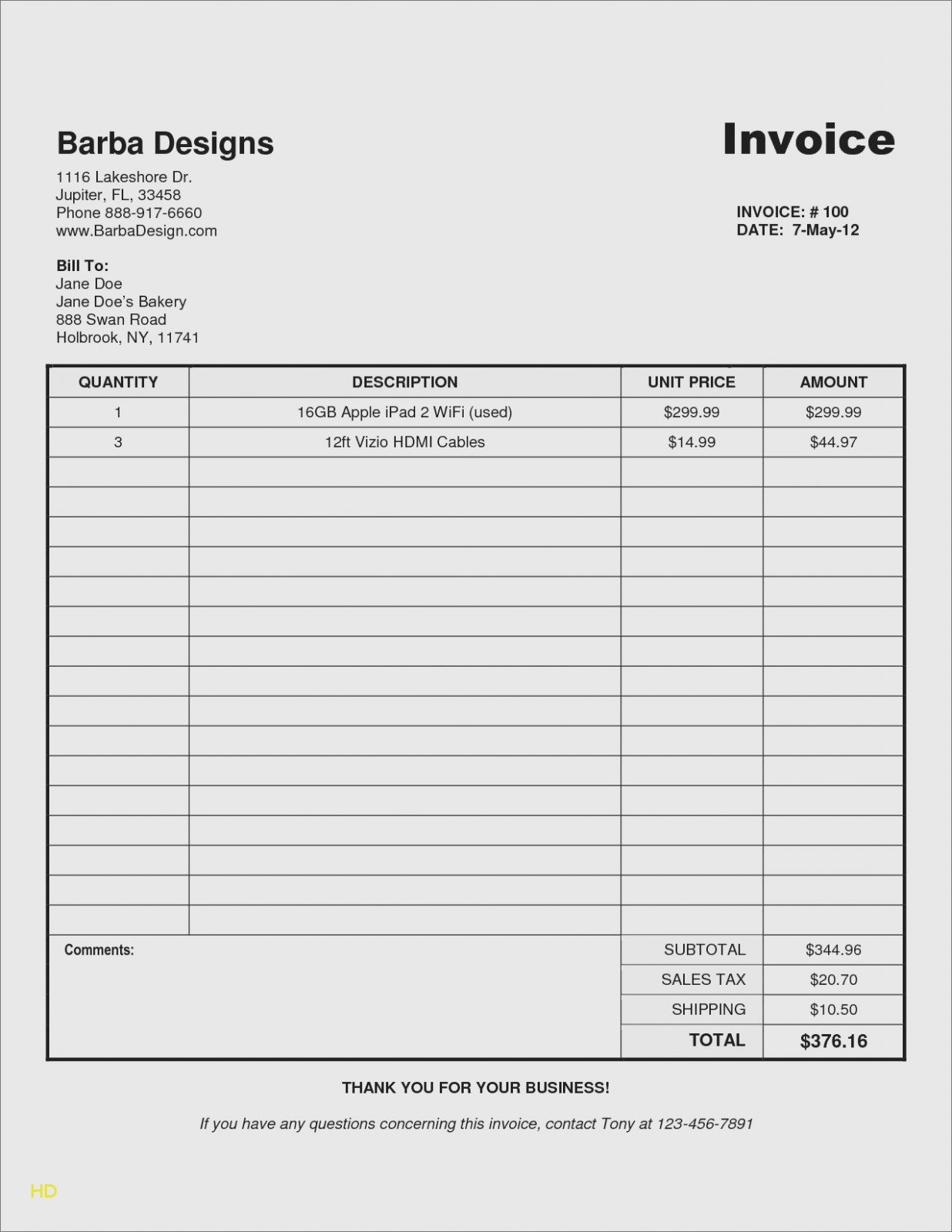 14 Best Free Handyman Invoice Template Free Invoice Template With 