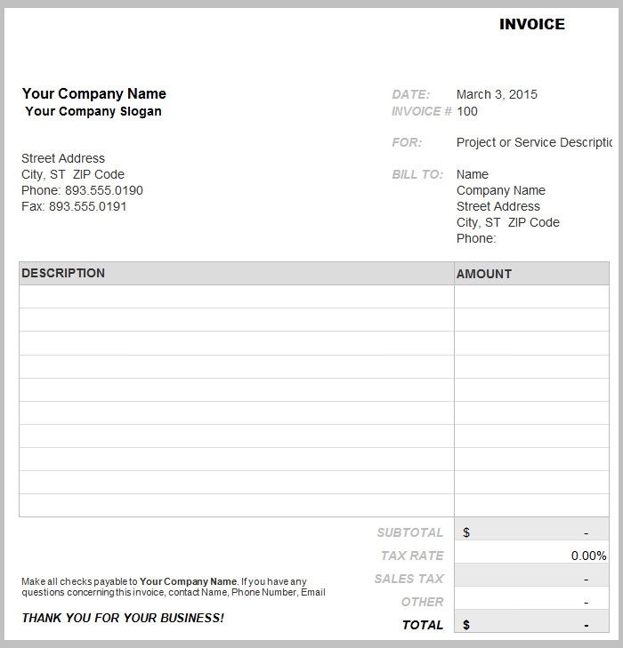 14 Free Tax Invoice Templates Word Excel AI