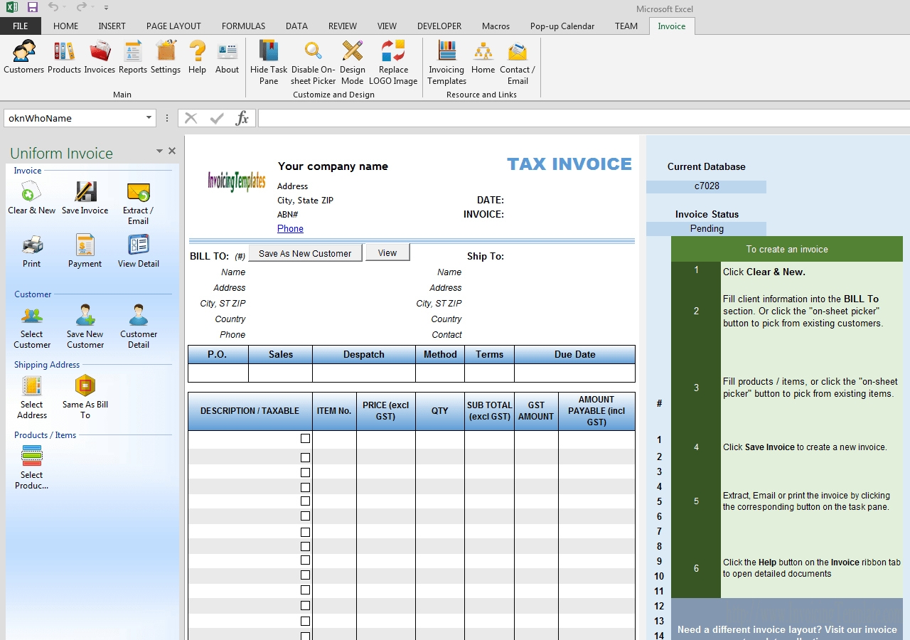 15 Printable Tax Invoice Template Doc Downloadtax With Regard To Tax 