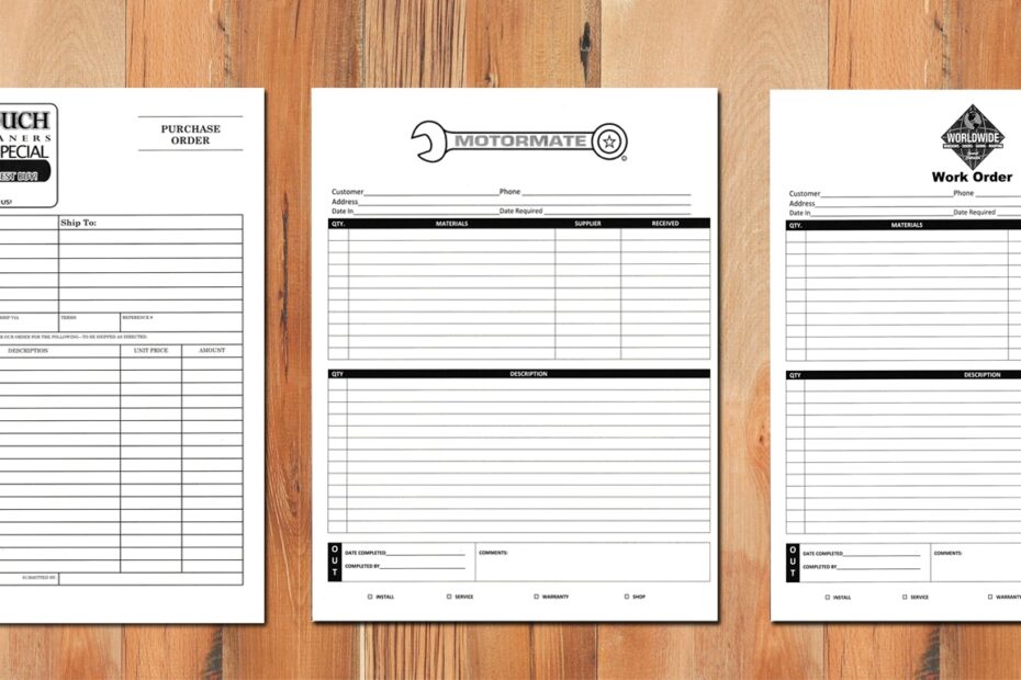 3 Part Invoices Carbonless