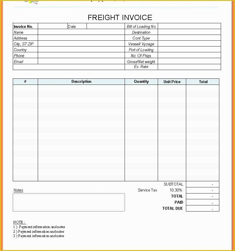 50 Free Trucking Invoices Templates Heritagechristiancollege