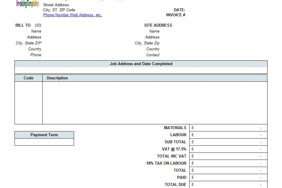 54 Free Printable Free Printable Vat Invoice Template Uk PSD File By