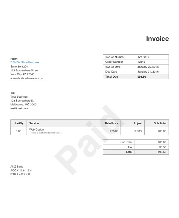 7 Payment Invoice Examples To Download