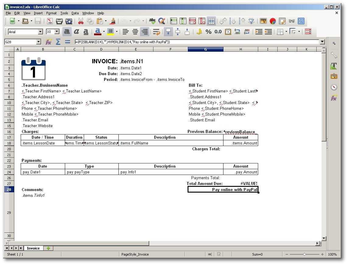 75 Free Printable Private Lesson Invoice Template Layouts By Private 
