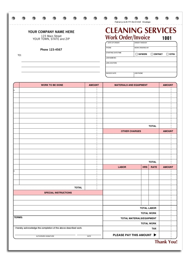 8 Best Images Of Printable House Cleaning Invoice House Cleaning 