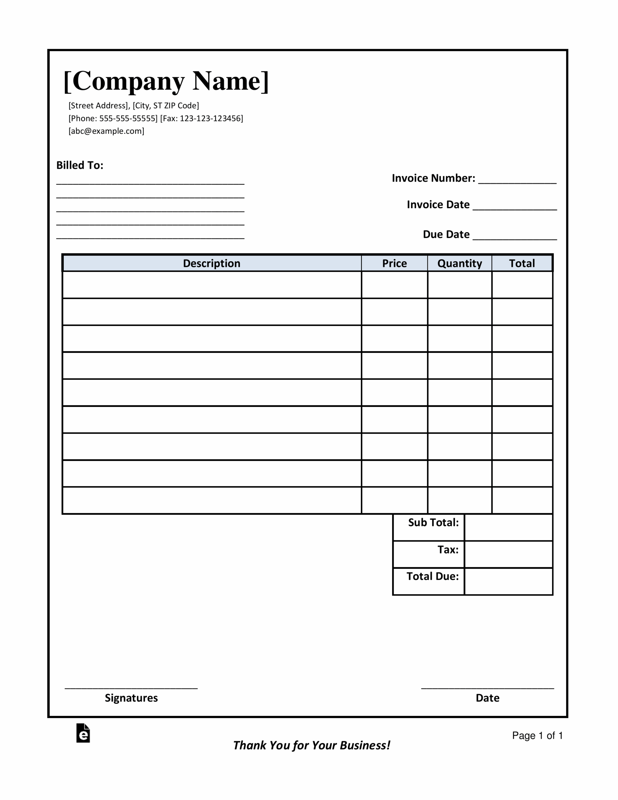 Advertising Invoice Template Free Printable Advertising Invoice Template Free Printable