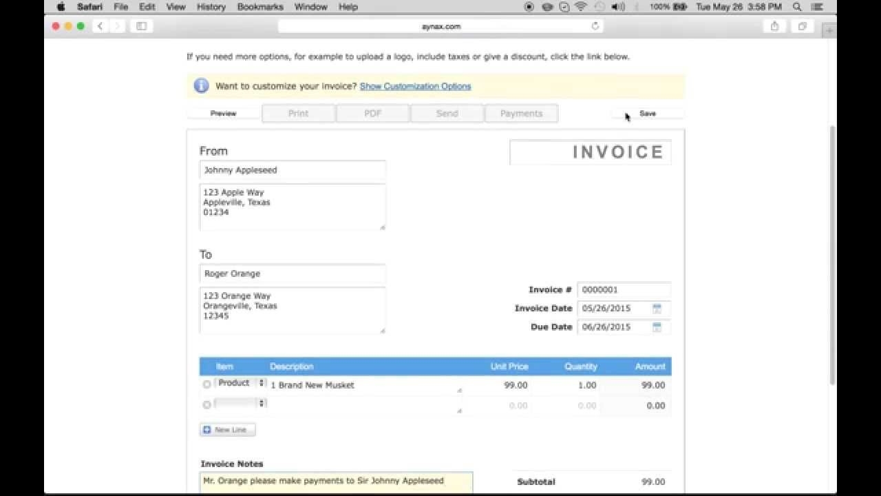 Aynax Com Free Printable Invoice Free Printable