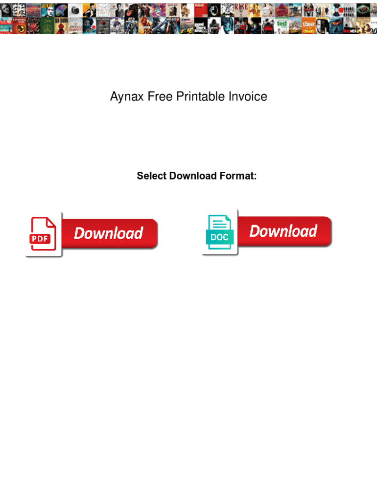Aynax Invoice Fill Online Printable Fillable Blank PdfFiller