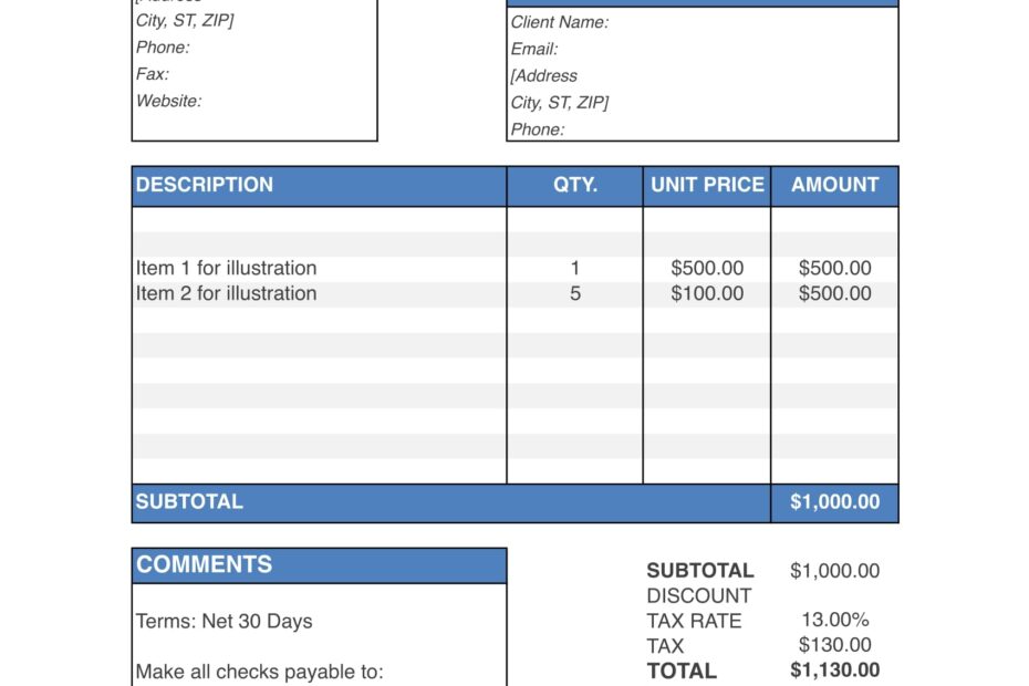 Billing Invoice Template Billing Invoices NuTemplates