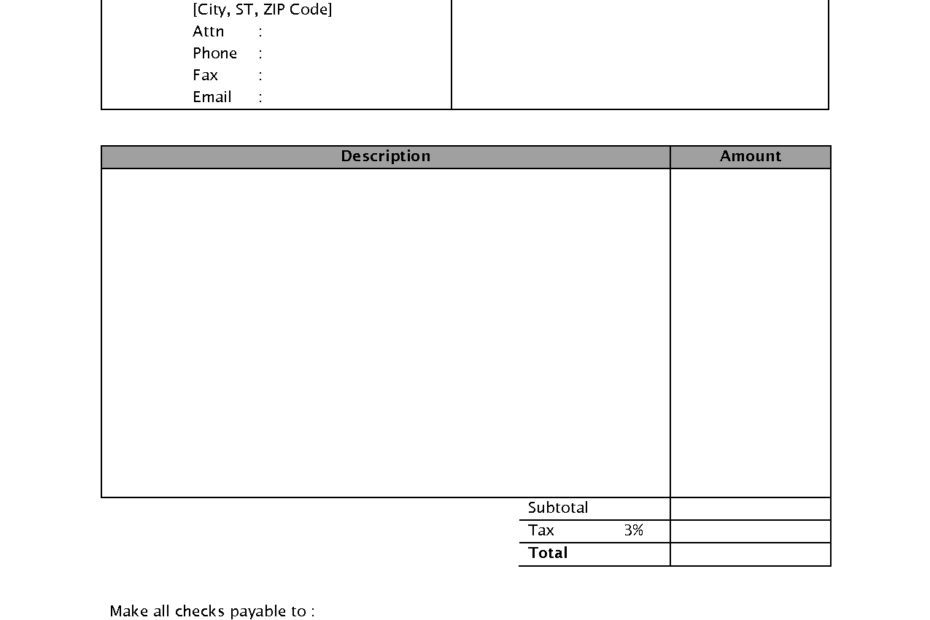 Billing Invoices Free Printable