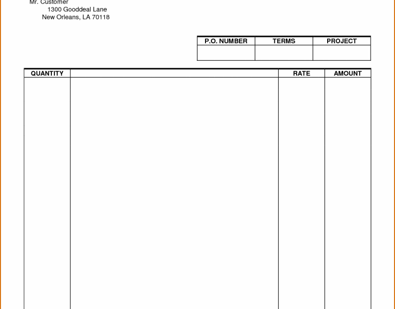 Blank Printable Invoice Forms Printable Forms Free Online