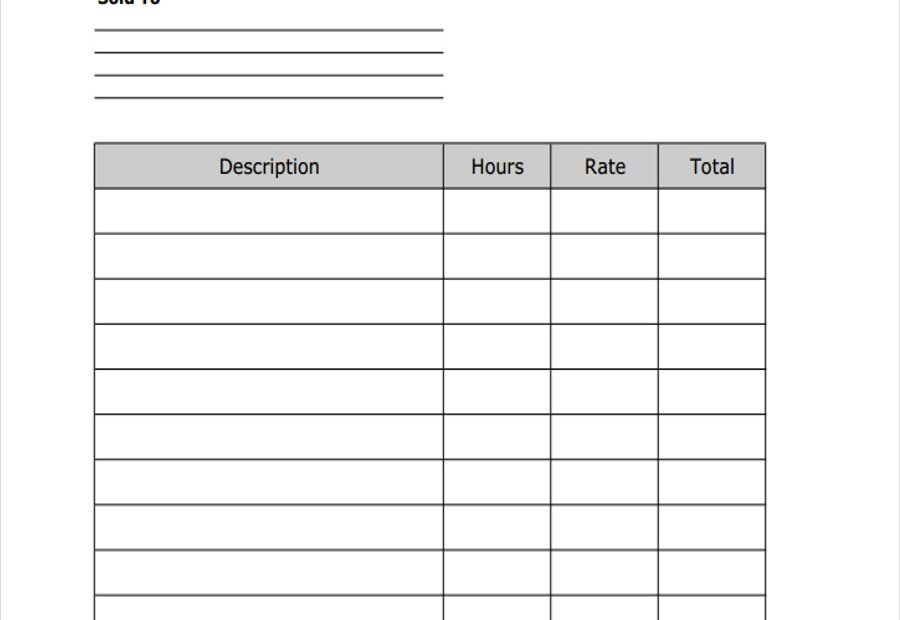 Blank Printable Invoice Templates Ataglance Printable Calendar