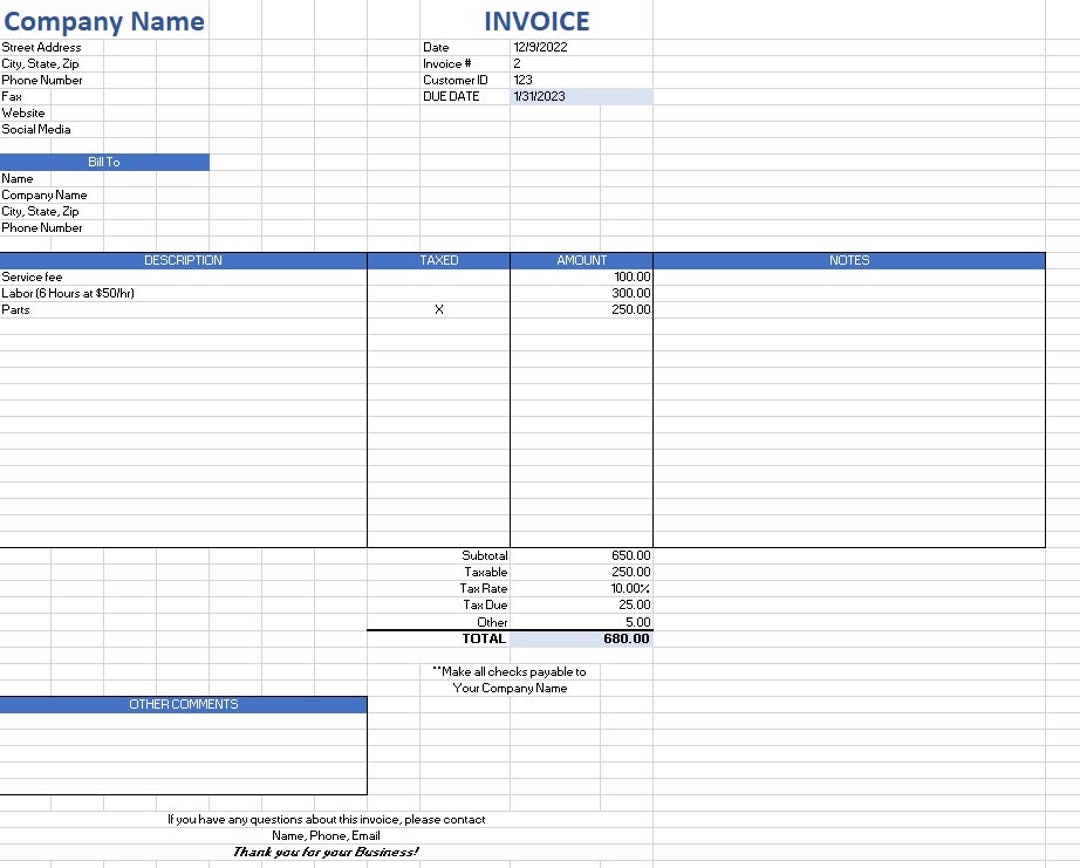 Car Mechanic Invoice Template Car Mechanic Invoice Template Word 