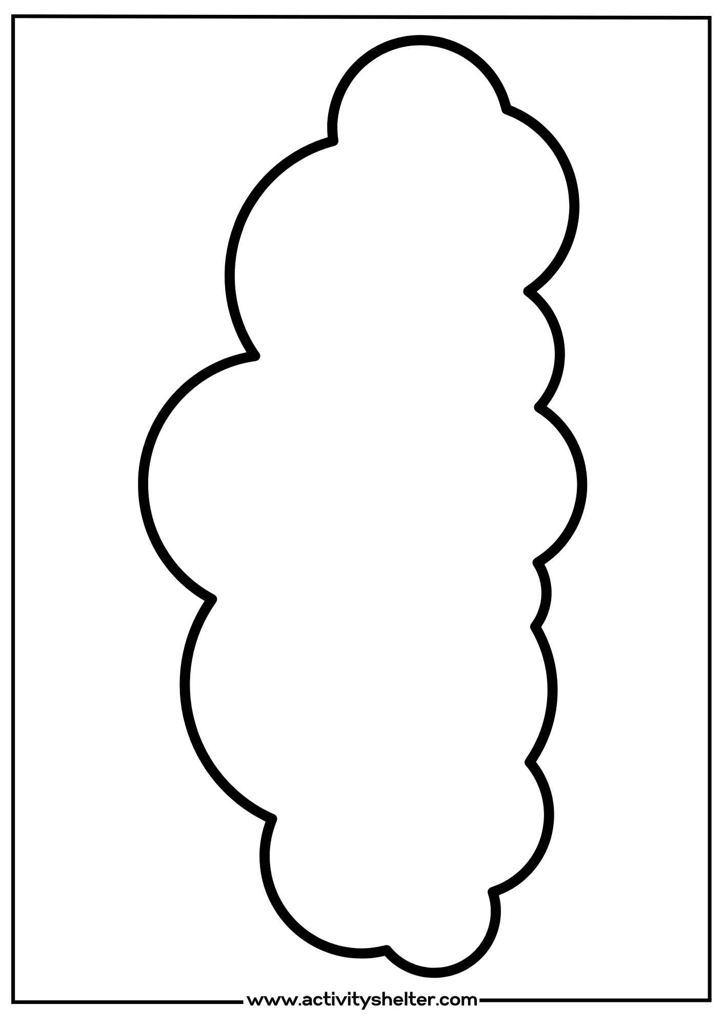 Cloud Template Printable Activity Shelter
