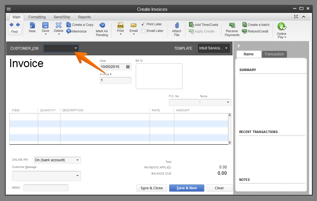 Create Invoice For Customer QuickBooks Help Center Time IQ
