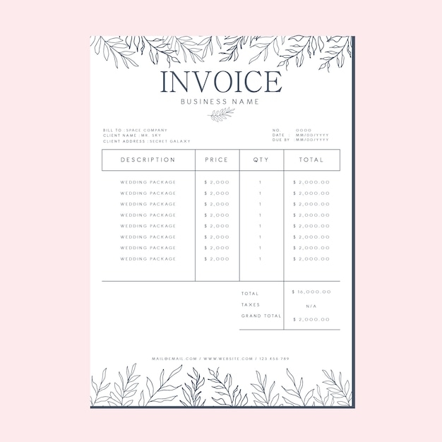 Cute Printable Invoice Form Printable Forms Free Online