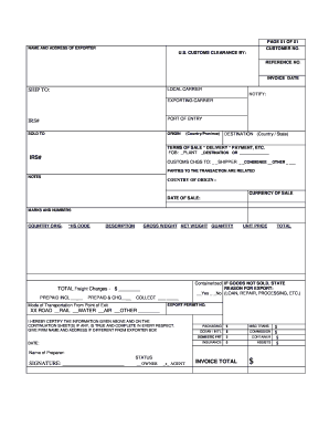 DHL Commercial Invoice Printable Template Fullress