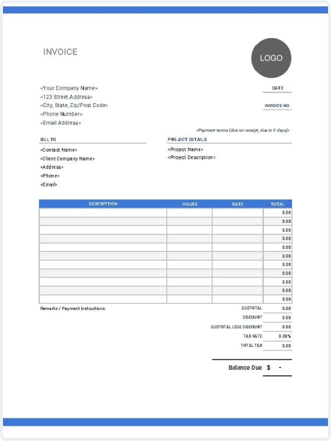 Downloadable Free Printable Invoice Templates Pdf FREE Printables