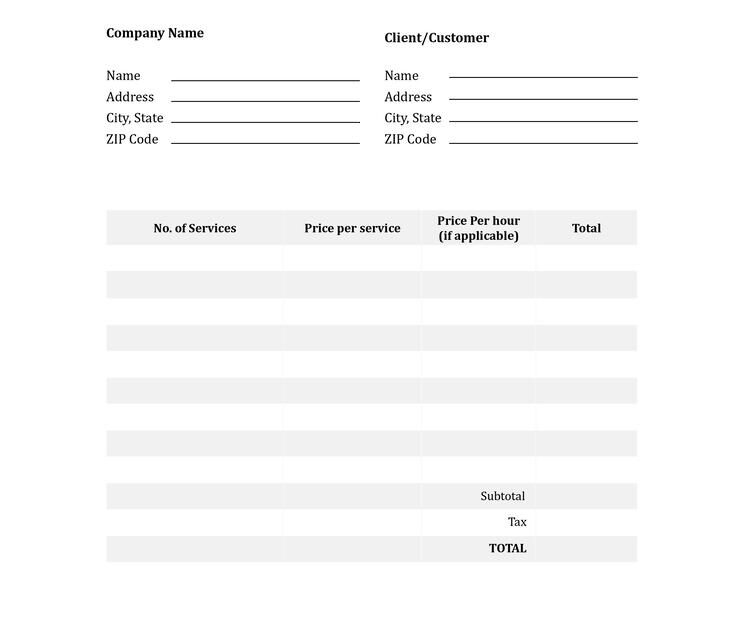 Electrical Invoice Template
