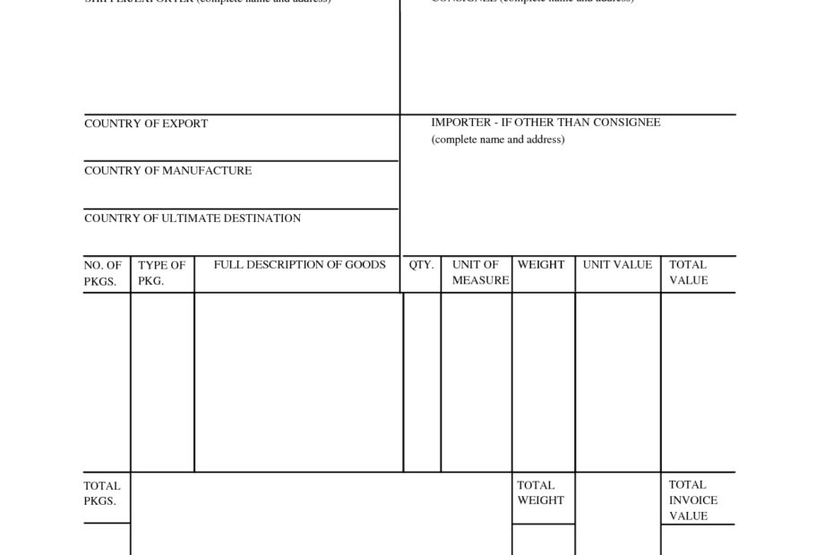 Fedex Commercial Invoice Pdf Invoice Template Ideas