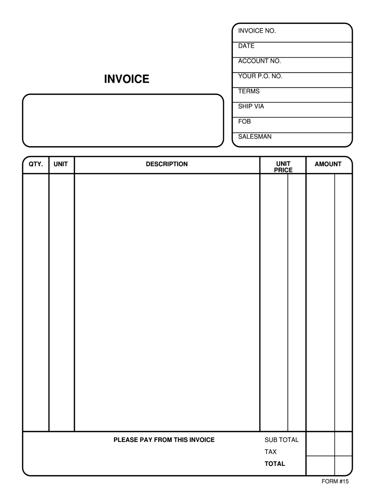 Fillable Invoice Template Pdf PARAHYENA