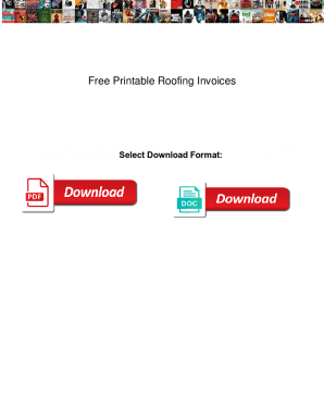 Fillable Online Free Printable Roofing Invoices Free Printable Roofing 