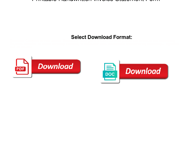 Fillable Online Printable Handwritten Invoice Statement Form Printable
