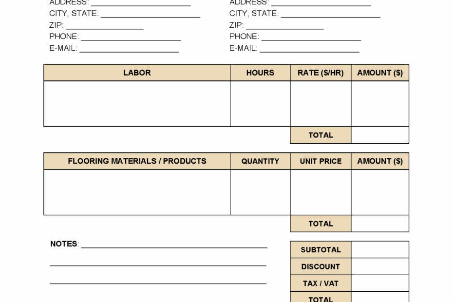 Flooring Installation Invoice Template Invoice Maker