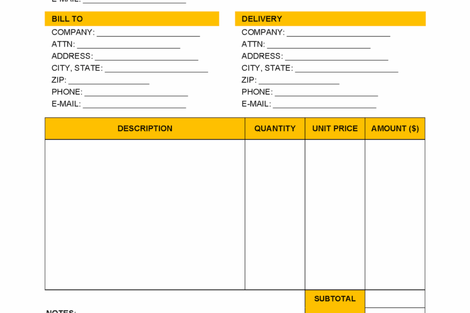 Food Invoice Template Invoice Maker