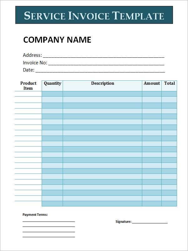 FREE 32 Printable Service Invoice Templates In Google Docs Google 