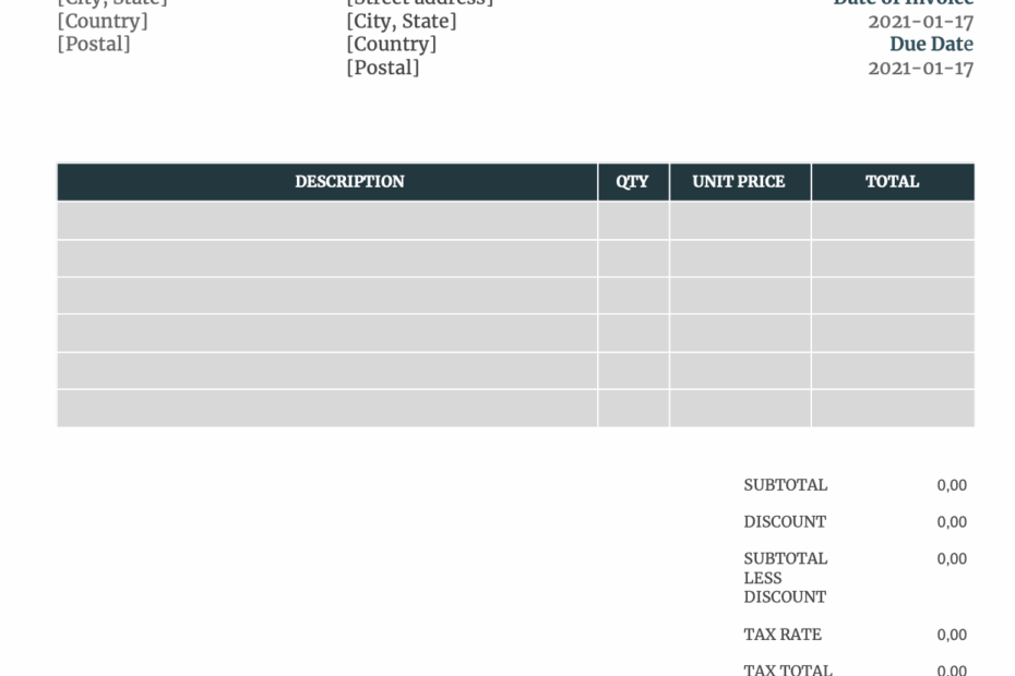 Free Australia Invoice Template Sample 2 Download InvoiceBerry