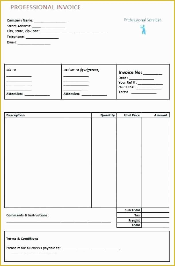 Free Auto Shop Receipt Template Of Invoice Template Blank Invoices 