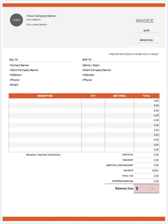 Free Bakery Invoice Templates