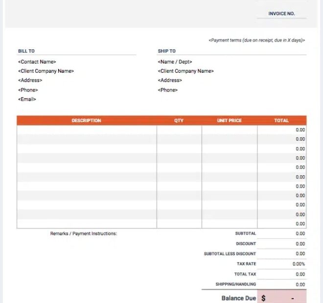 Free Bakery Invoice Templates