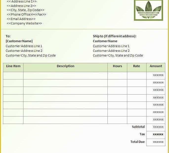 Free Bill Invoice Template Printable Of Free Invoice Template Downloads