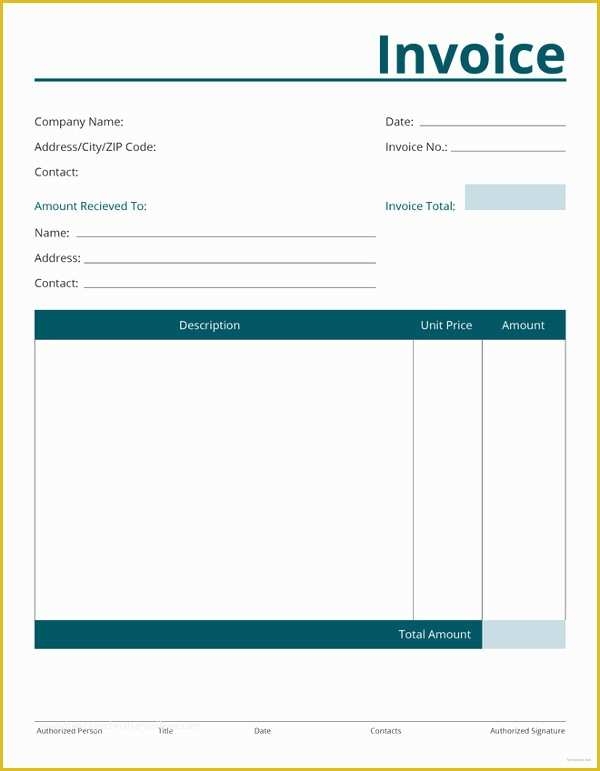 Free Blank Invoice Printable Iwantjery