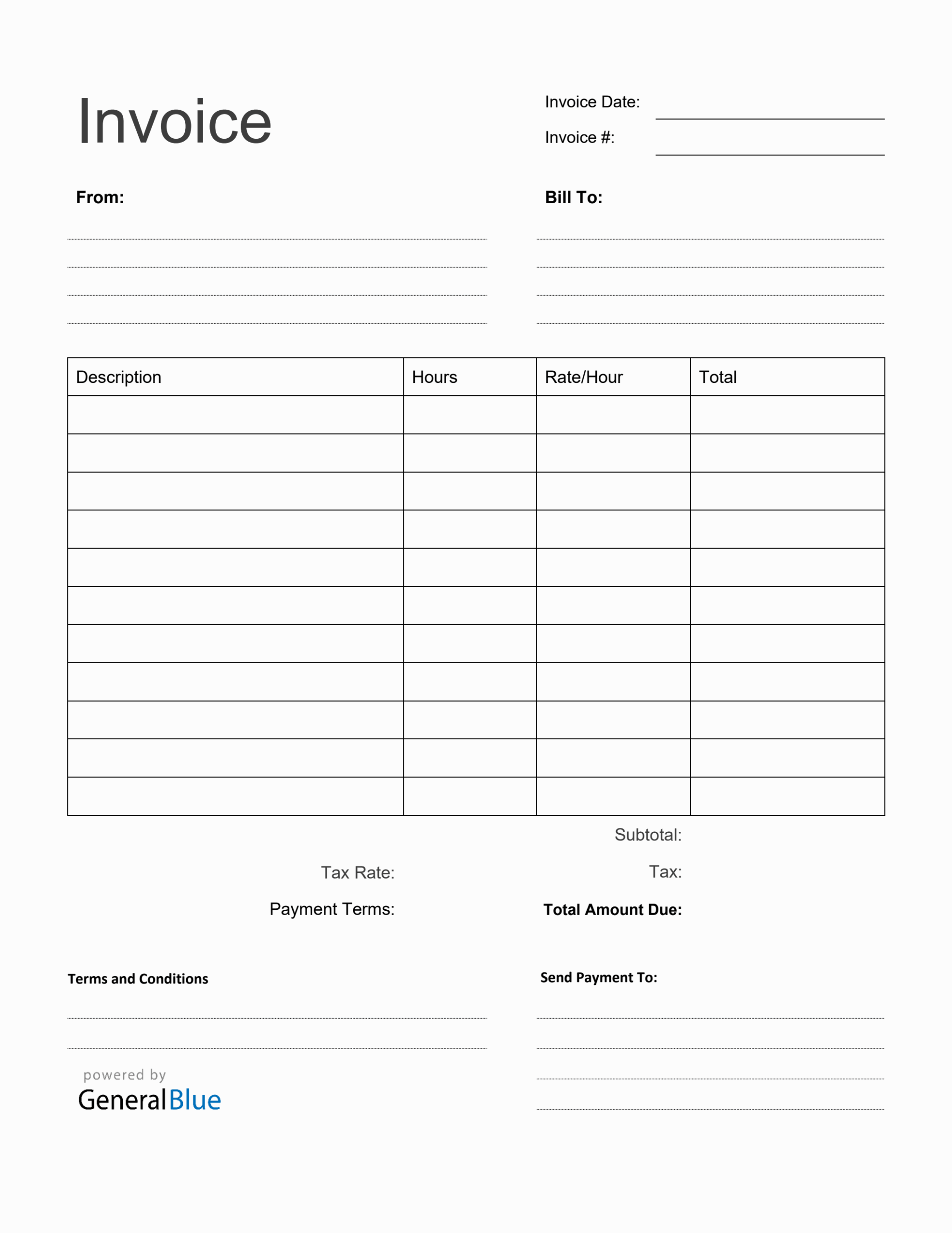 Free Blank Invoice Template In PDF Format It Is Printable Editable 
