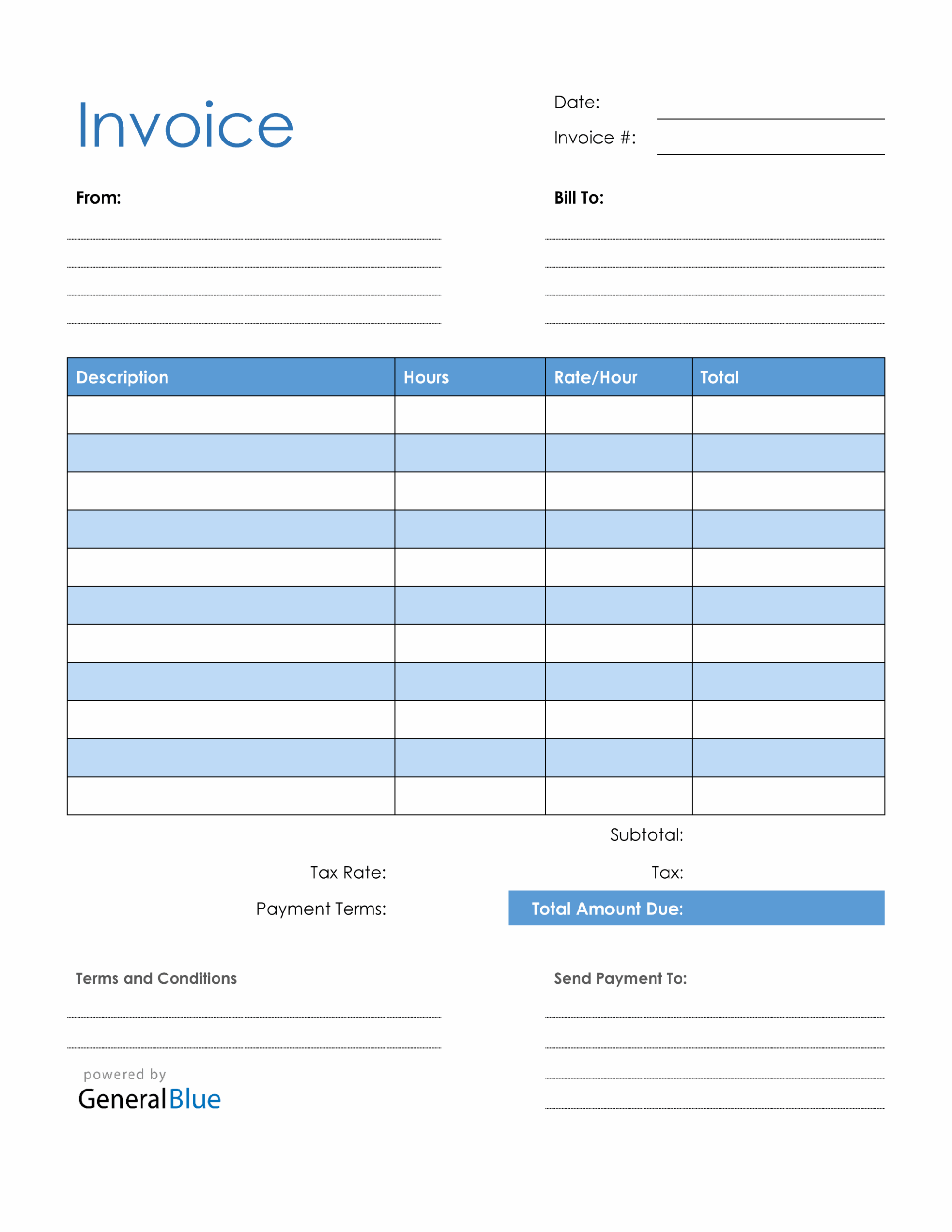 Free Blank Invoice Template In Word Format It Is Printable Editable 