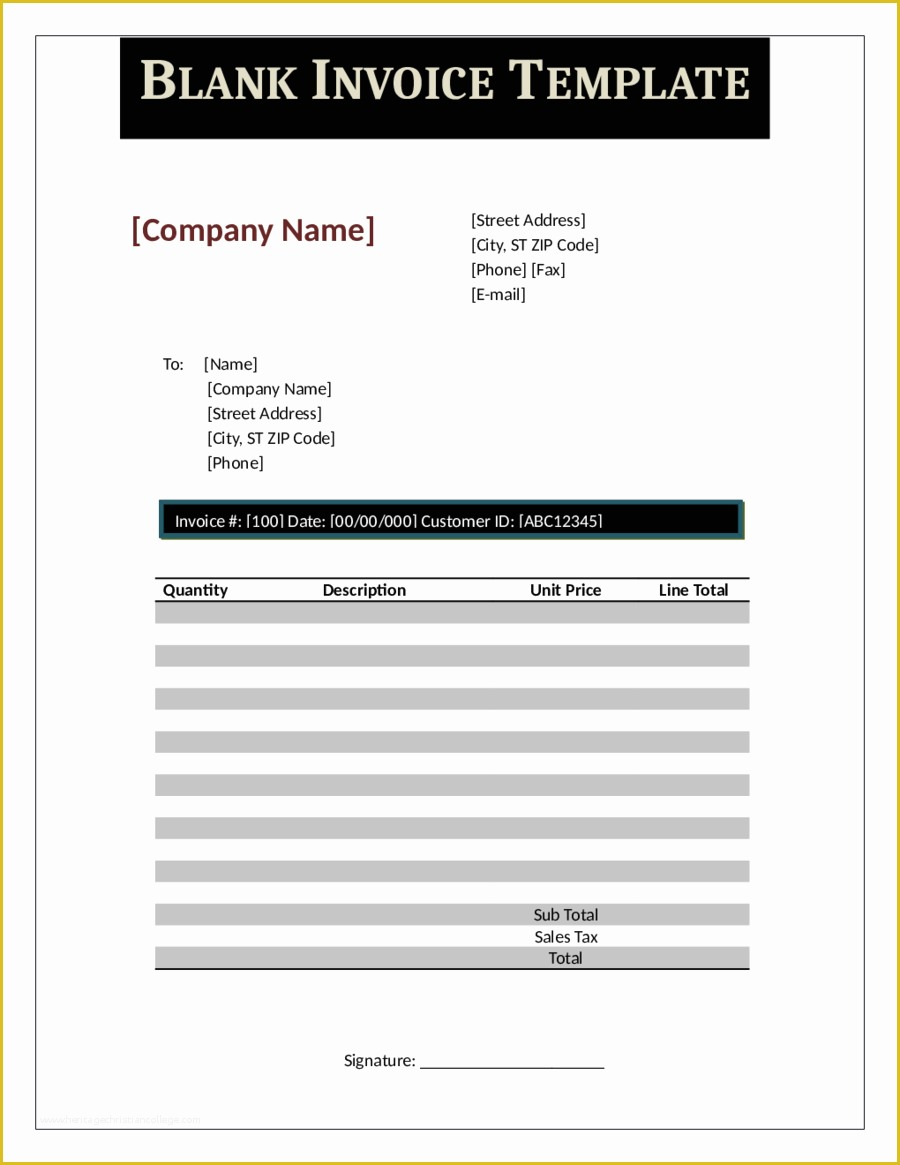 Free Blank Invoice Template Of 2019 Proforma Invoice Fillable Printable 