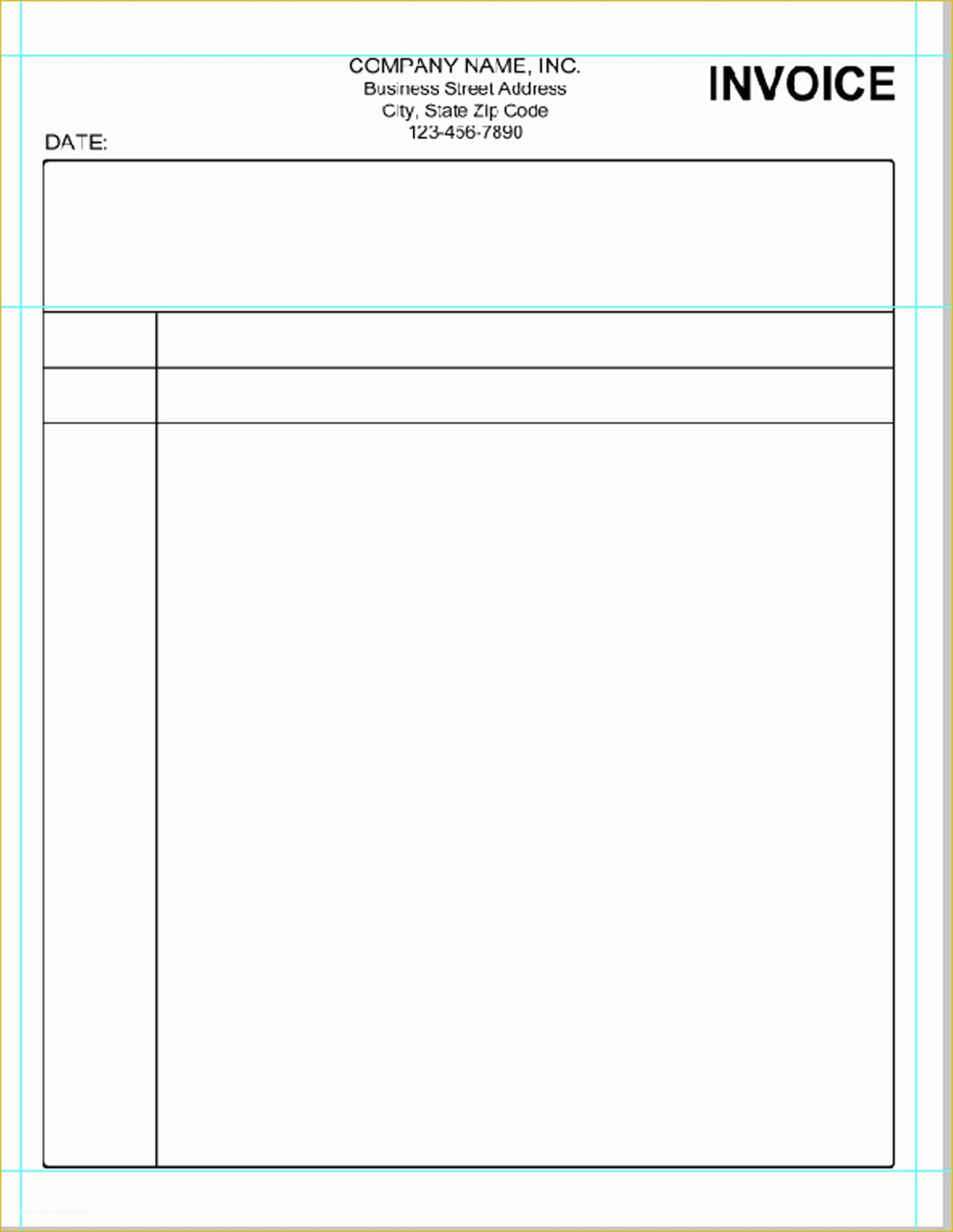 Free Blank Invoice Template Of Simple Invoice Template Pdf 