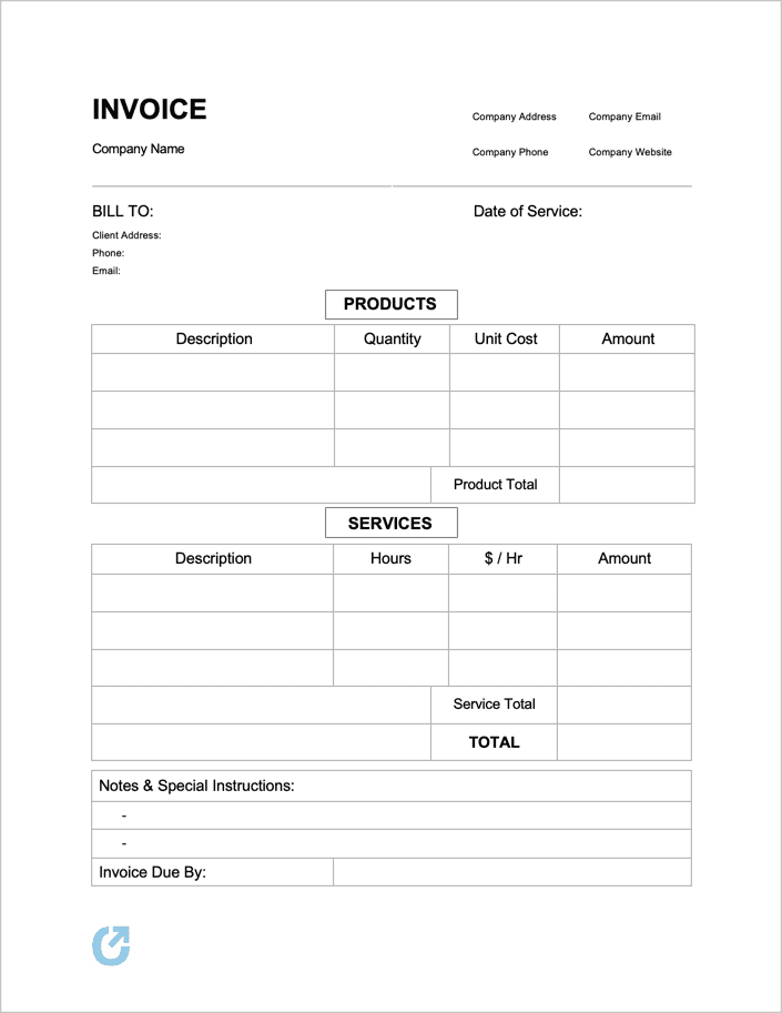 Free Blank Invoice Templates PDF WORD EXCEL Worksheets Library Free Blank Invoice Templates PDF WORD EXCEL Worksheets Library