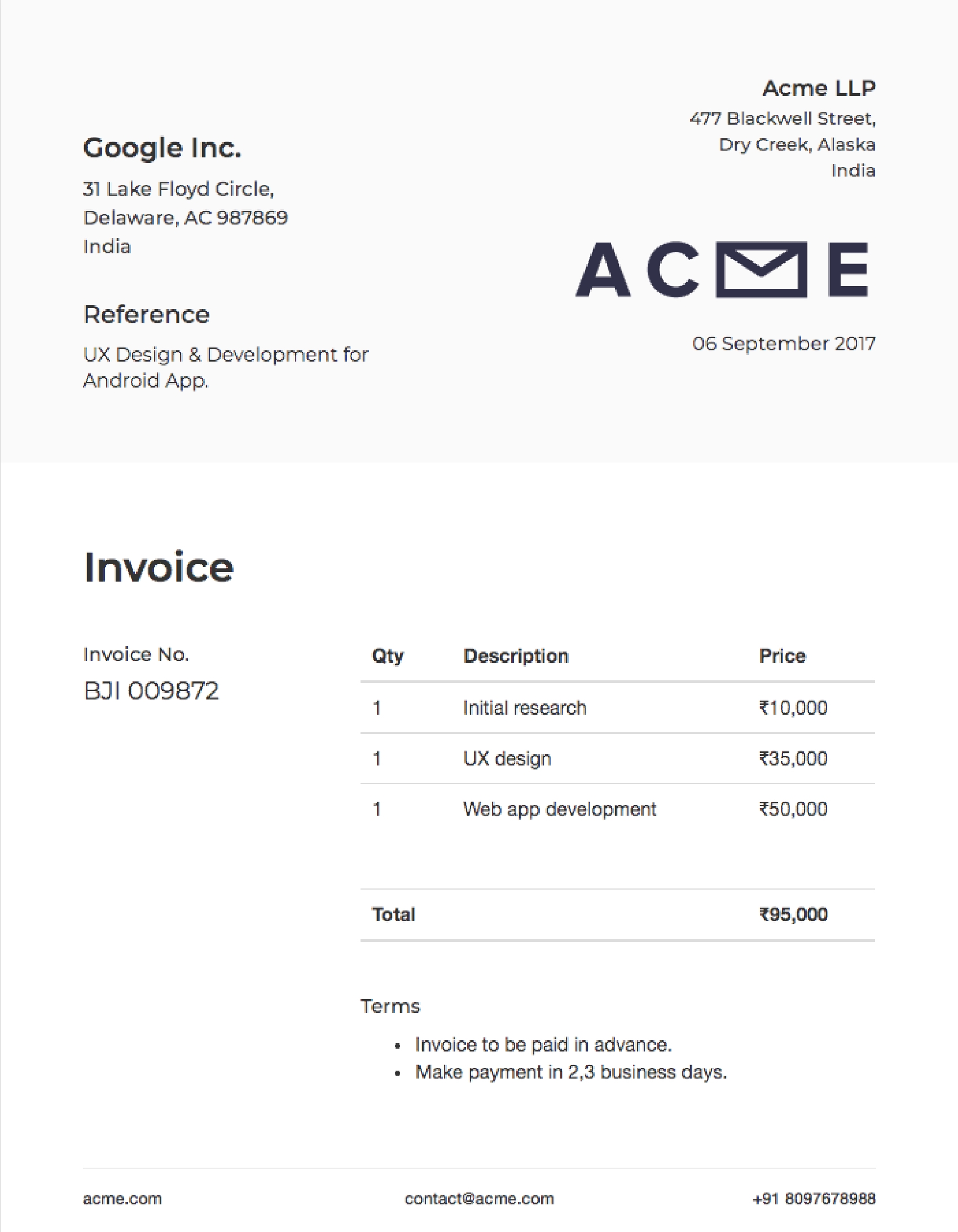 Free Bootstrap Invoice Template Free Templates Printable