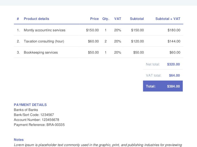 Free Css Invoice Template Free Printable