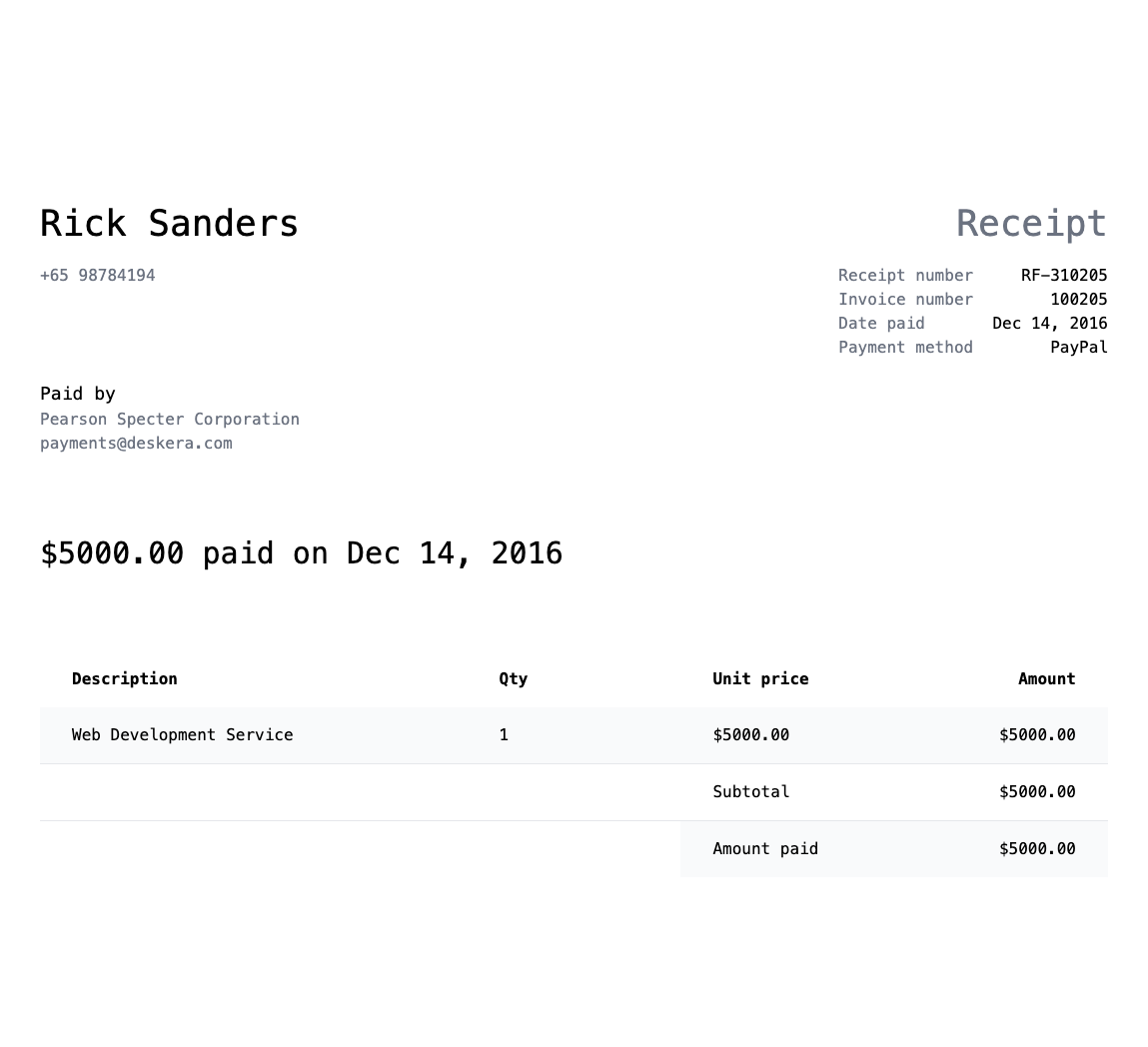 Free Css Invoice Template Free Templates Printable