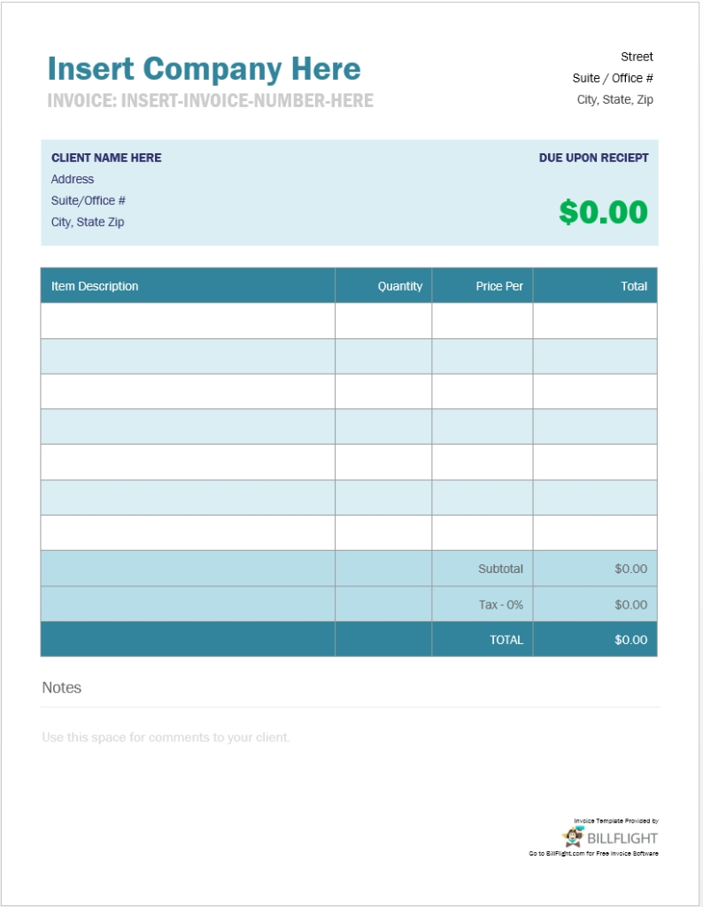 Free Invoice Maker Download Invoice Template Ideas